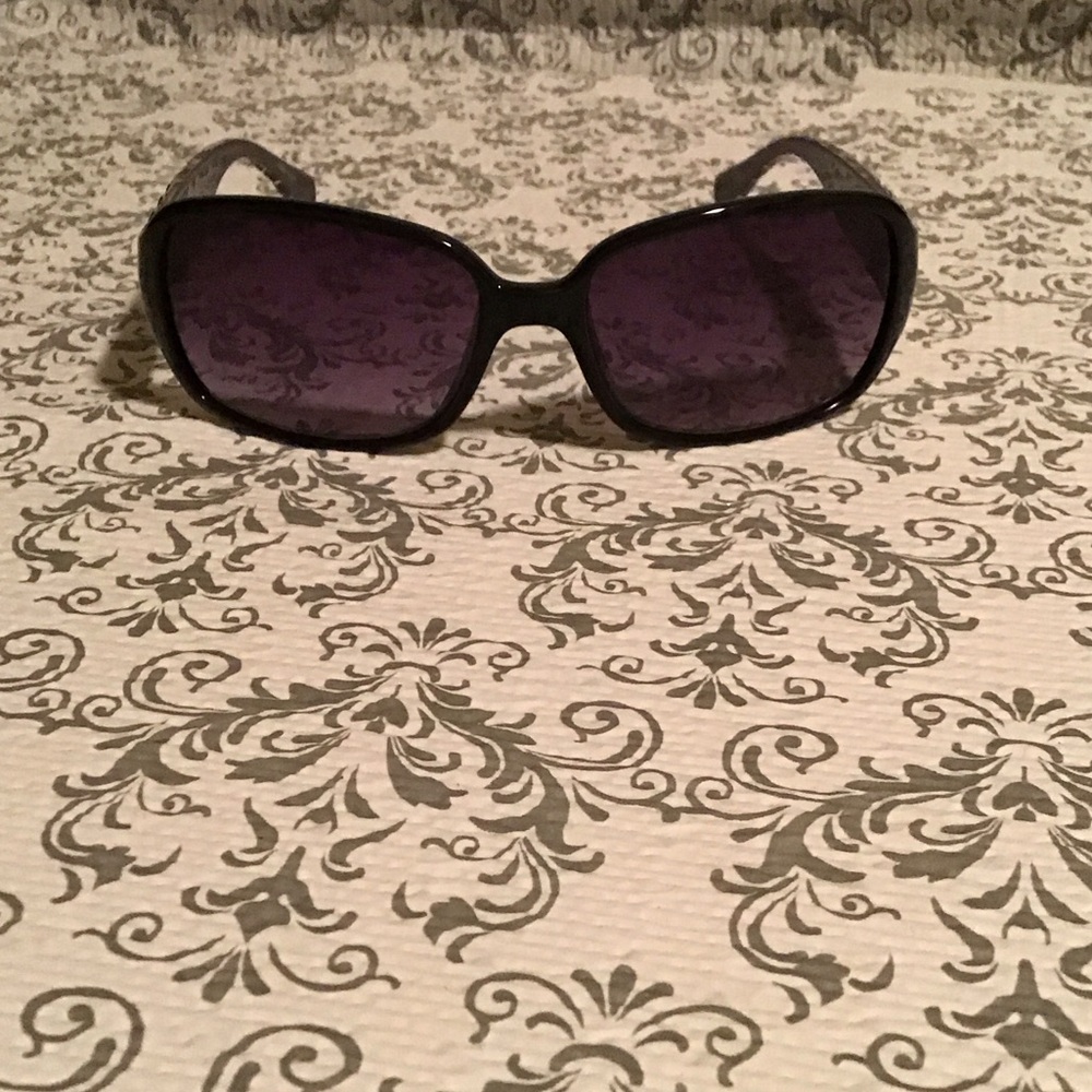 Coach Black Sunglasses with Purple Lenses